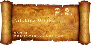 Palaticz Ulrika névjegykártya